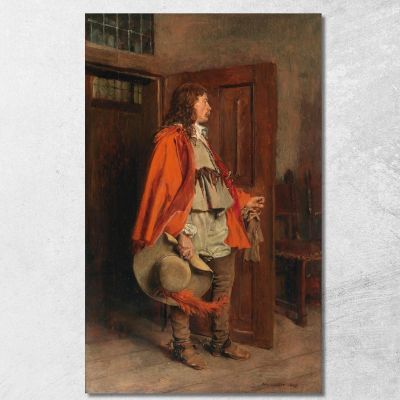 Man In A Red Cloak Ernest Meissonier ems25 canvas print 