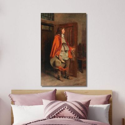 Man In A Red Cloak Ernest Meissonier ems25 canvas print 