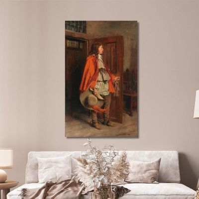 Man In A Red Cloak Ernest Meissonier ems25 canvas print 