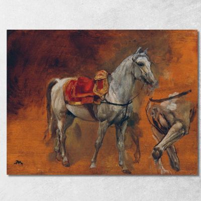 Studies Of A Gray Horse Ernest Meissonier ems30 canvas print 