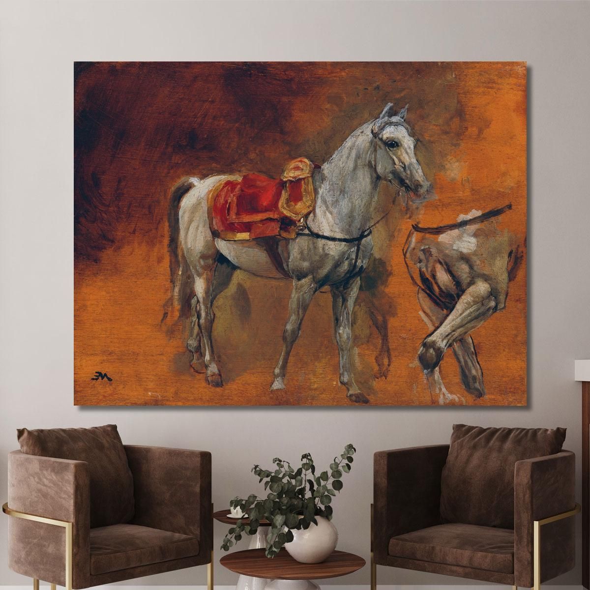 Studies Of A Gray Horse Ernest Meissonier ems30 canvas print 