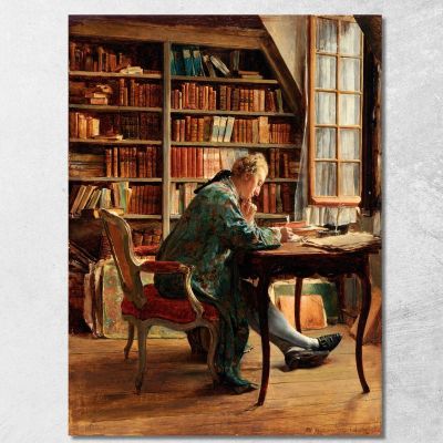 The Bibliophile Ernest Meissonier ems33 canvas print 