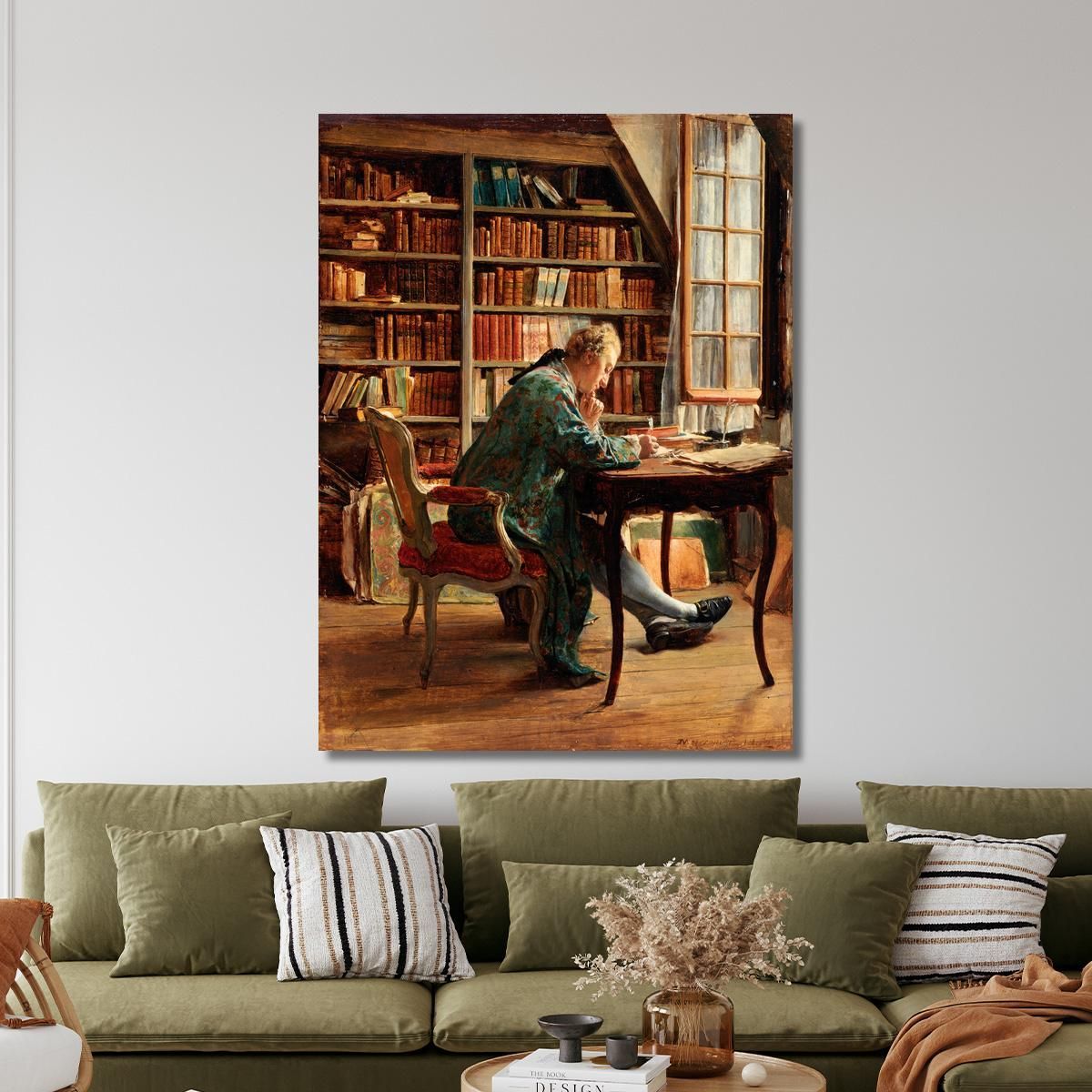 The Bibliophile Ernest Meissonier ems33 canvas print 