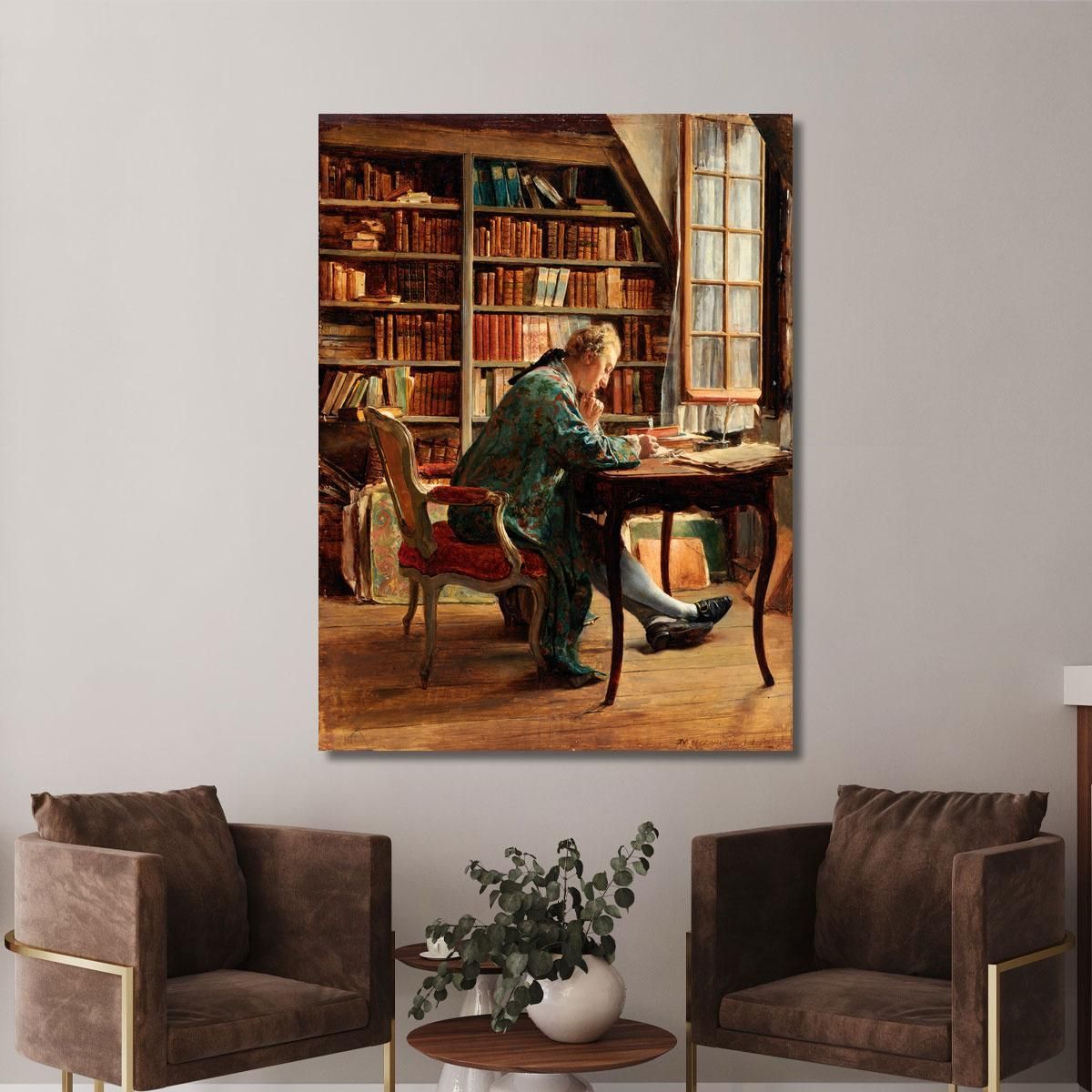 The Bibliophile Ernest Meissonier ems33 canvas print 