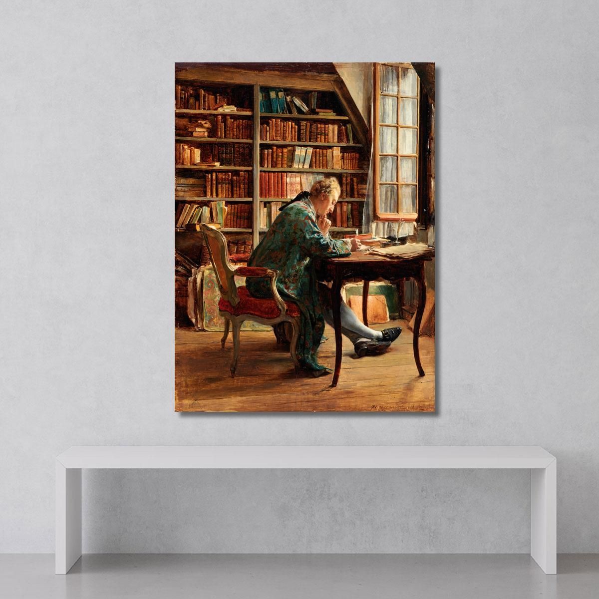 The Bibliophile Ernest Meissonier ems33 canvas print 
