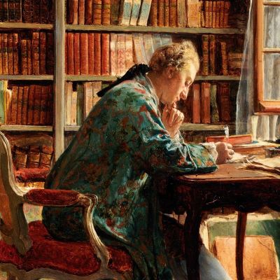 The Bibliophile Ernest Meissonier ems33 canvas print
