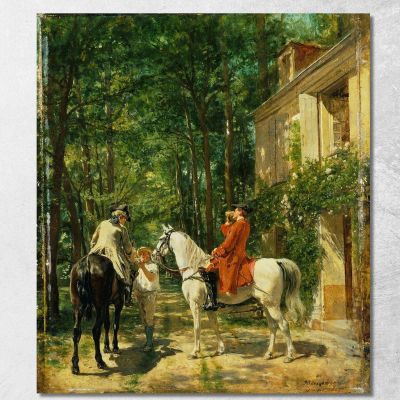 The Roadside Inn Ernest Meissonier ems39 canvas print 