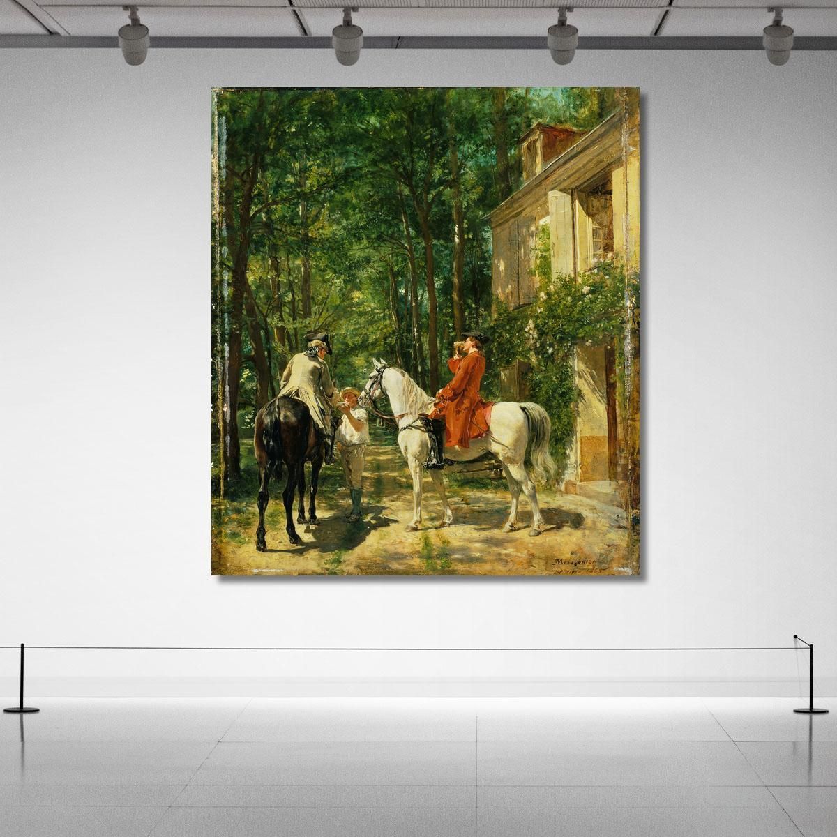 The Roadside Inn Ernest Meissonier ems39 canvas print 