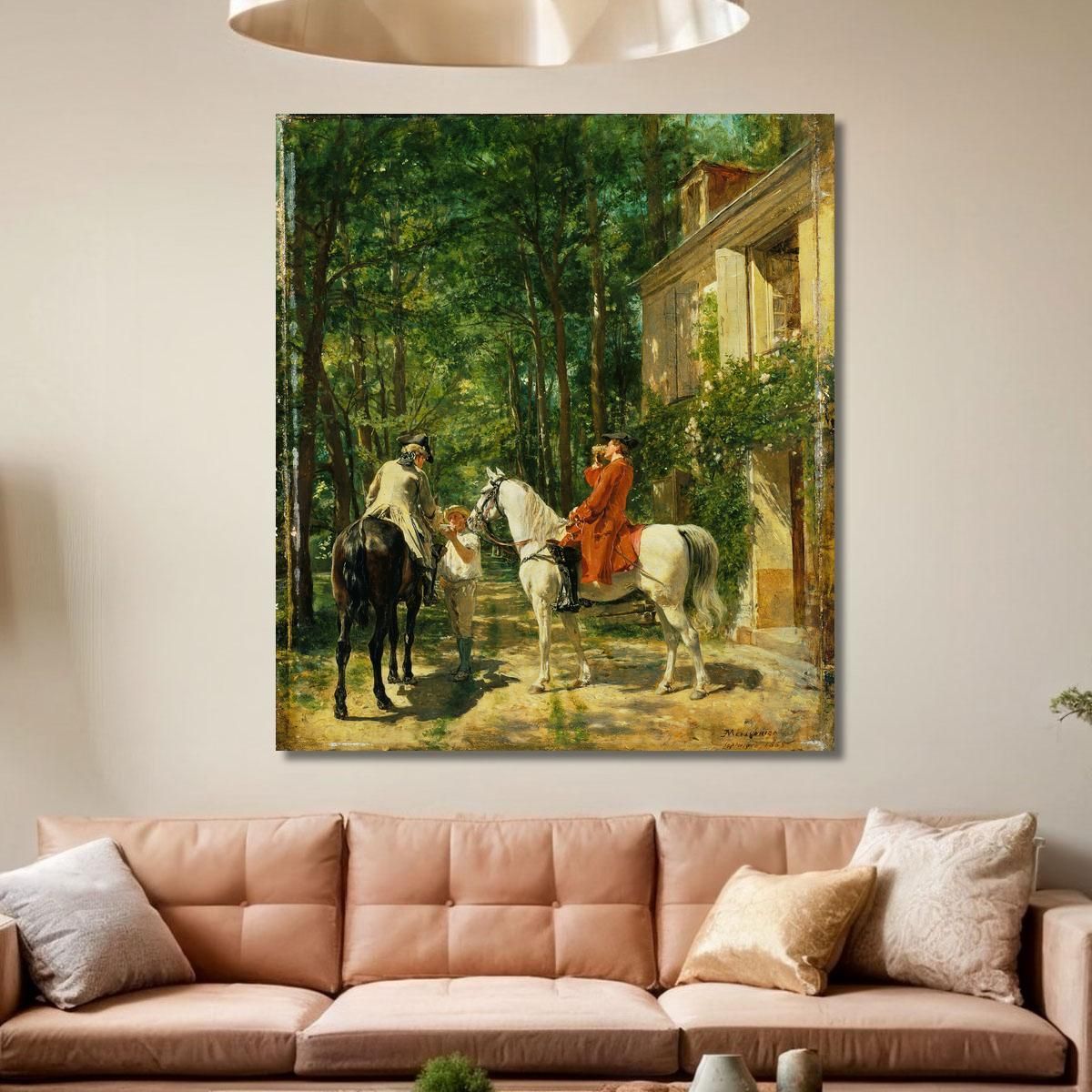 The Roadside Inn Ernest Meissonier ems39 canvas print 