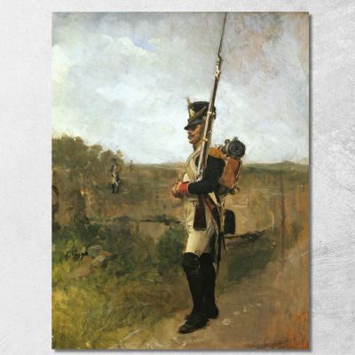 The Sentry The Vedette Ernest Meissonier ems40 canvas print 