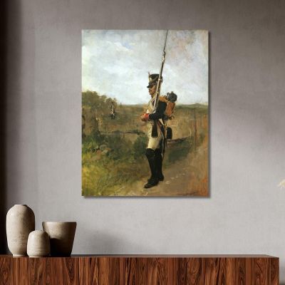 The Sentry The Vedette Ernest Meissonier ems40 canvas print 