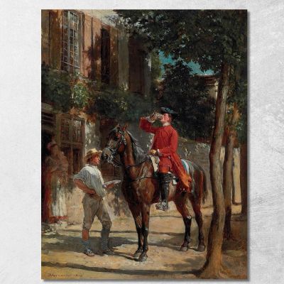 The Stirrup Cup Ernest Meissonier ems41 canvas print 