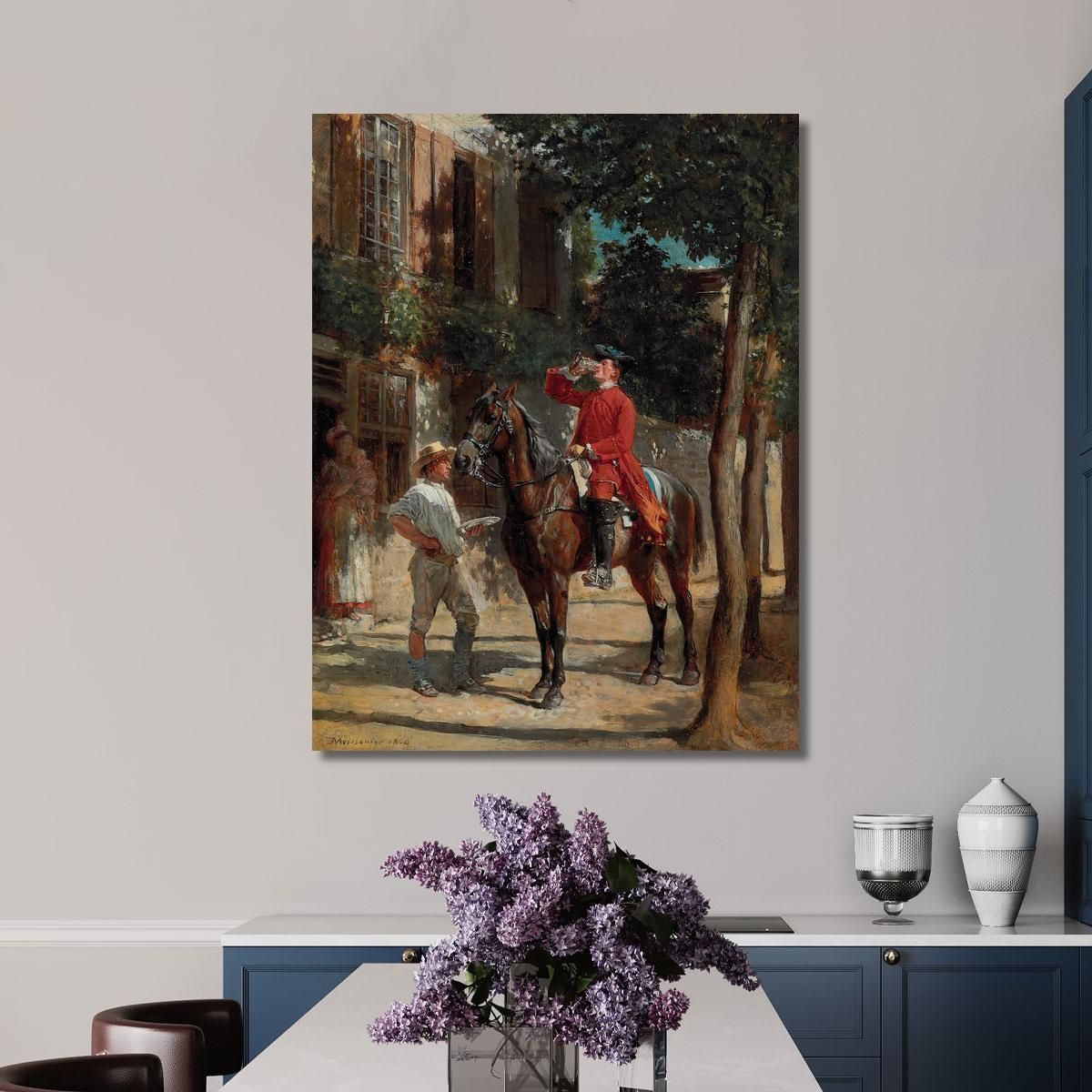 The Stirrup Cup Ernest Meissonier ems41 canvas print 