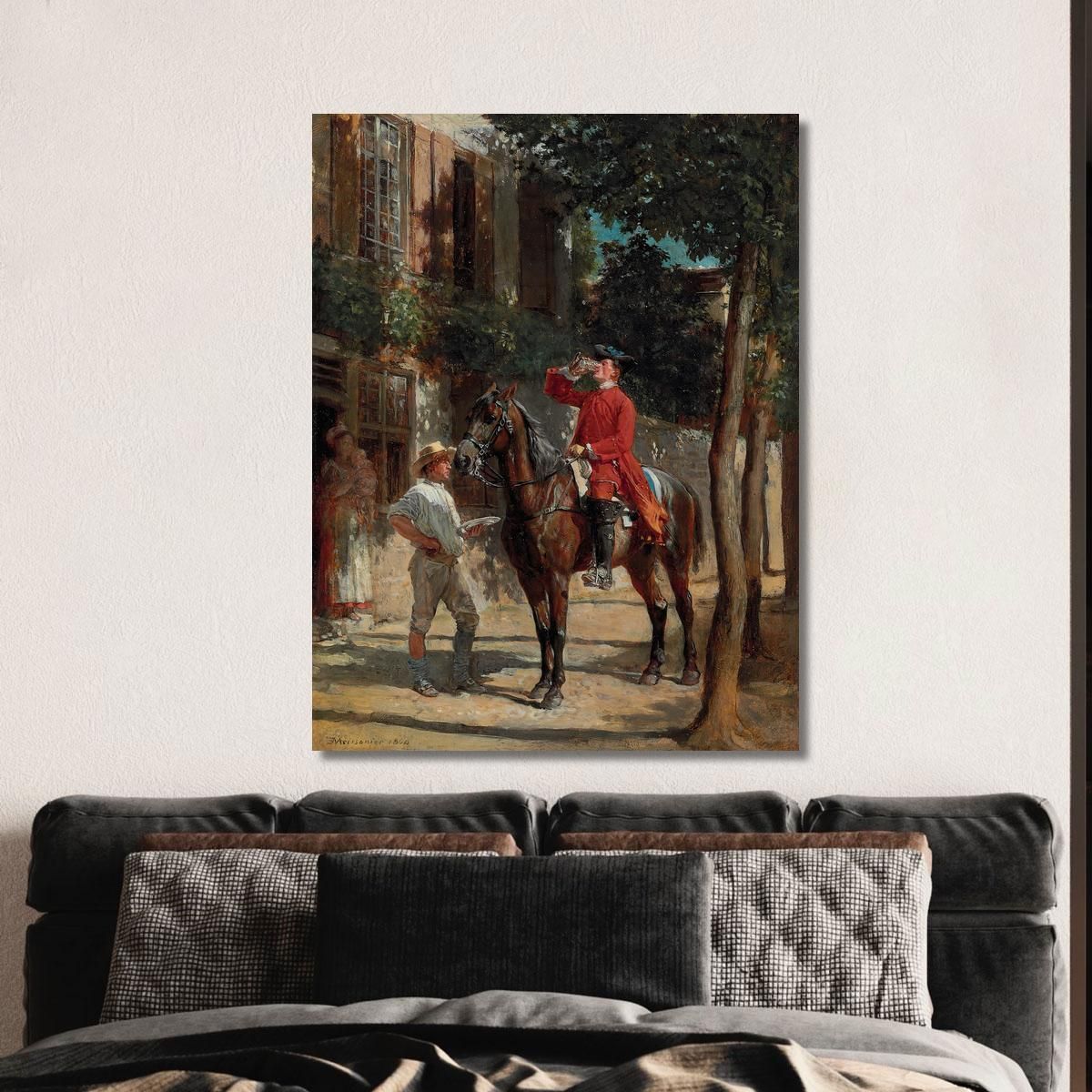 The Stirrup Cup Ernest Meissonier ems41 canvas print 