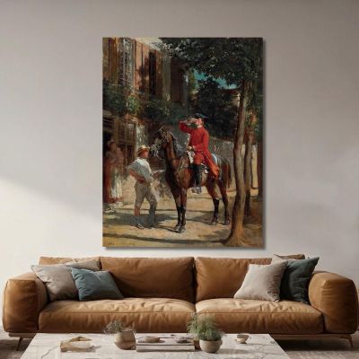 The Stirrup Cup Ernest Meissonier ems41 canvas print 