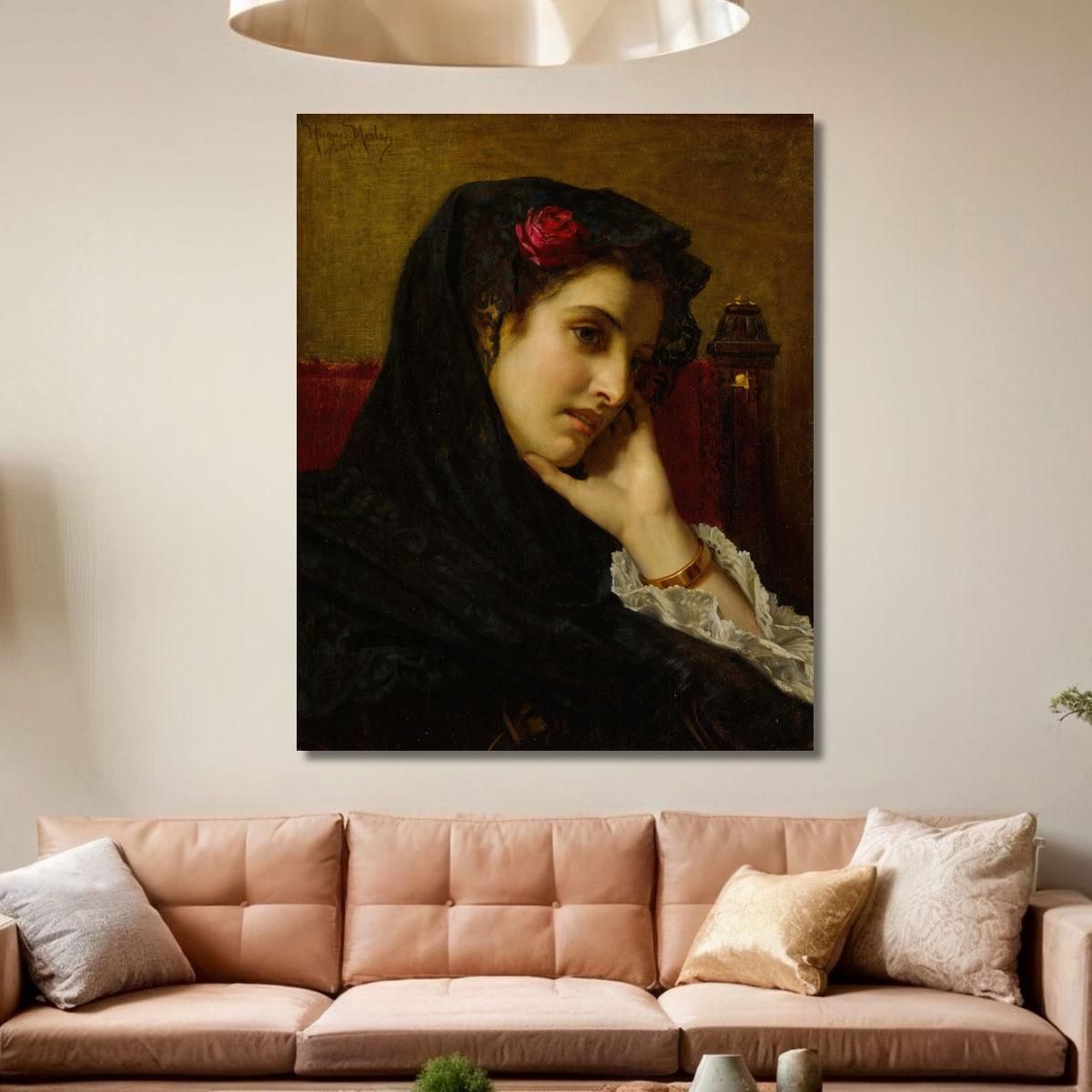 A Spanish Beauty Hugues Merle hmr2 canvas print 