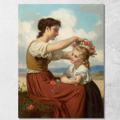 Crown Of Field Flowers Hugues Merle hmr7 canvas print 