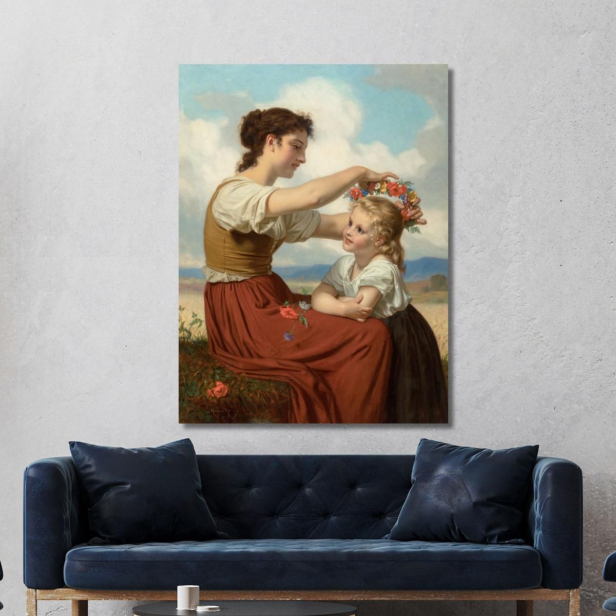 Crown Of Field Flowers Hugues Merle hmr7 canvas print 