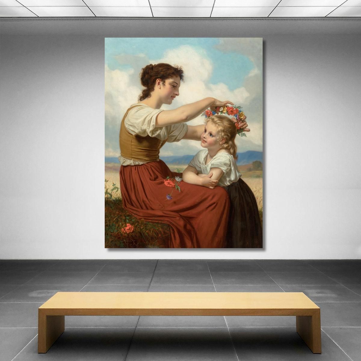 Crown Of Field Flowers Hugues Merle hmr7 canvas print 