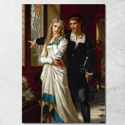 Hamlet And Ophelia Hugues Merle hmr9 canvas print 