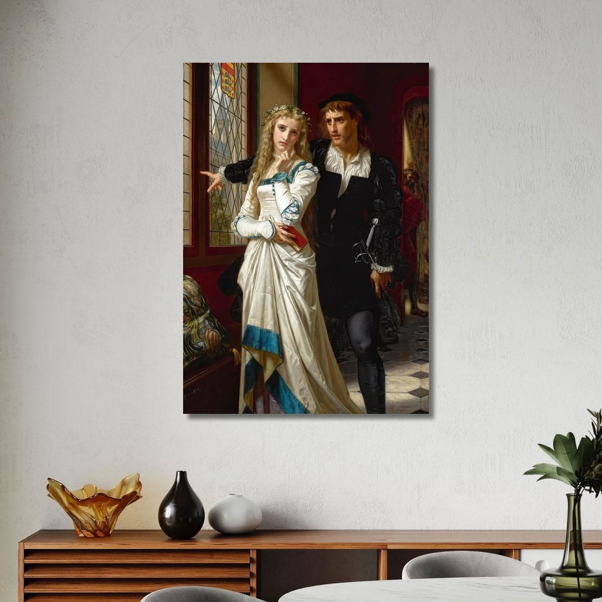 Hamlet And Ophelia Hugues Merle hmr9 canvas print 