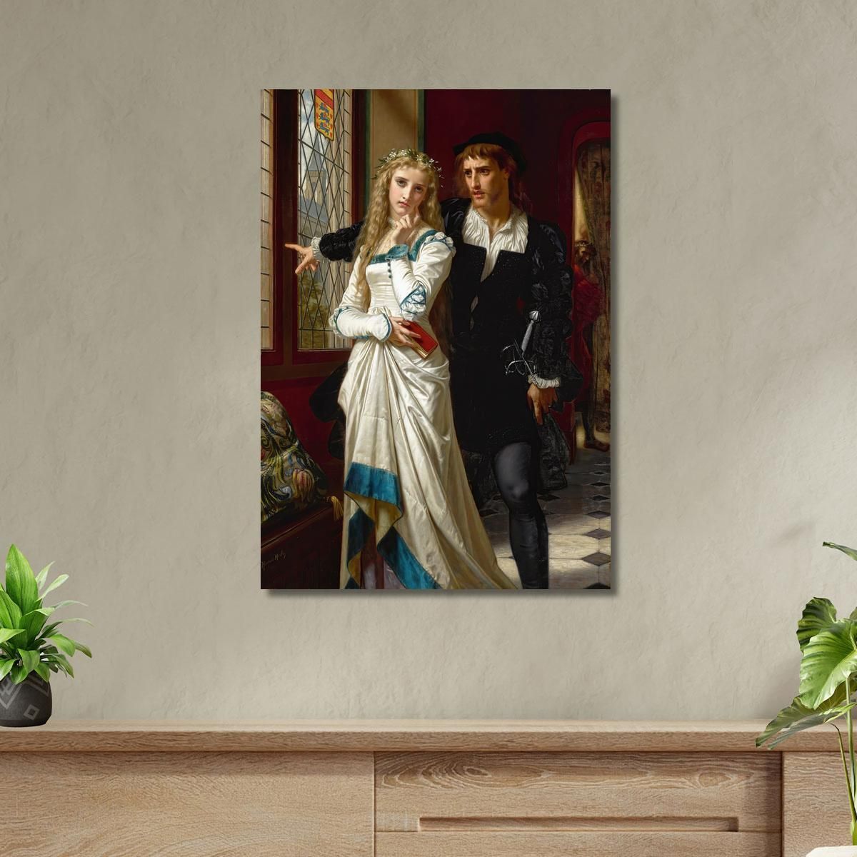 Hamlet And Ophelia Hugues Merle hmr9 canvas print 