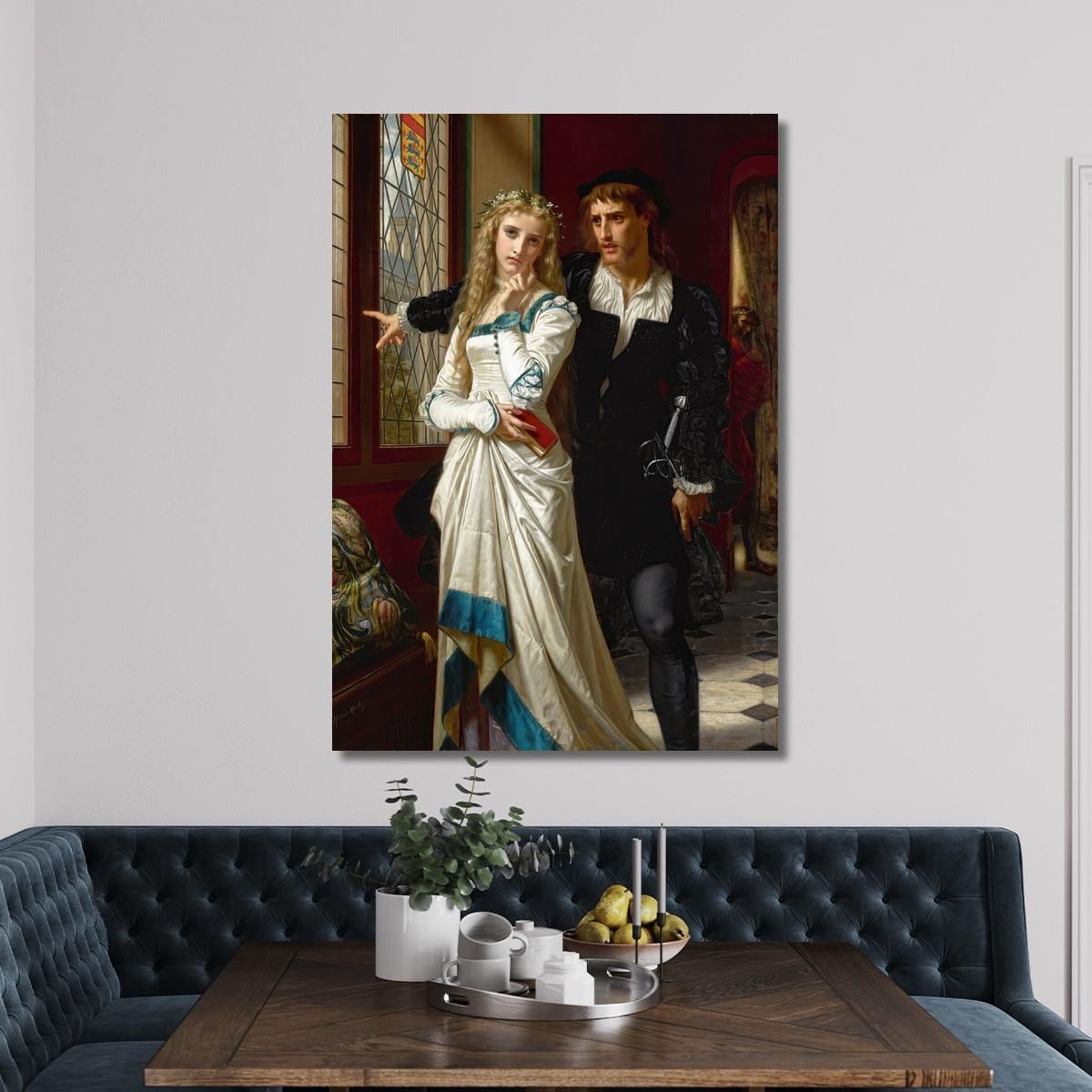 Hamlet And Ophelia Hugues Merle hmr9 canvas print 