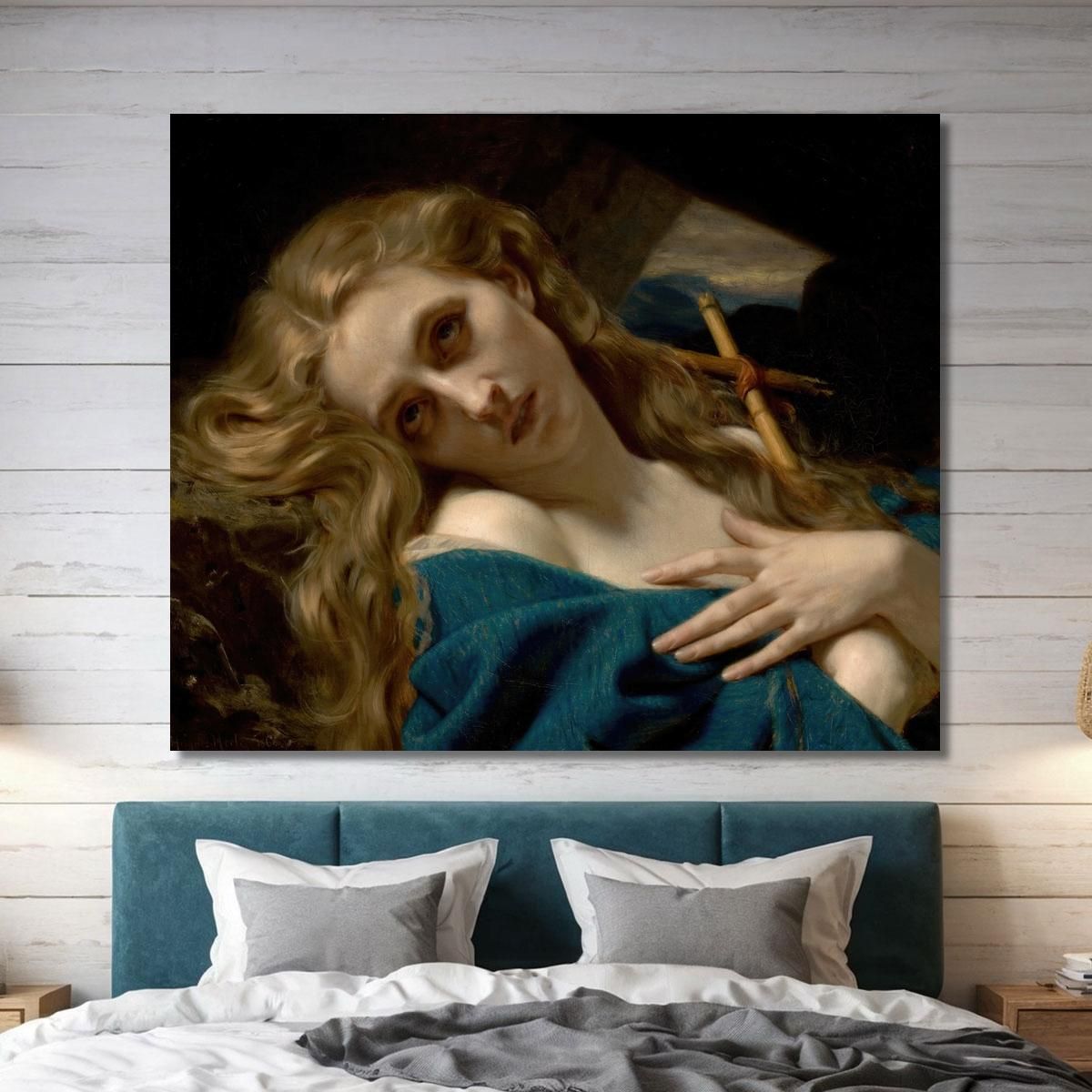 Mary Magdalene In The Cave Hugues Merle hmr15 canvas print 