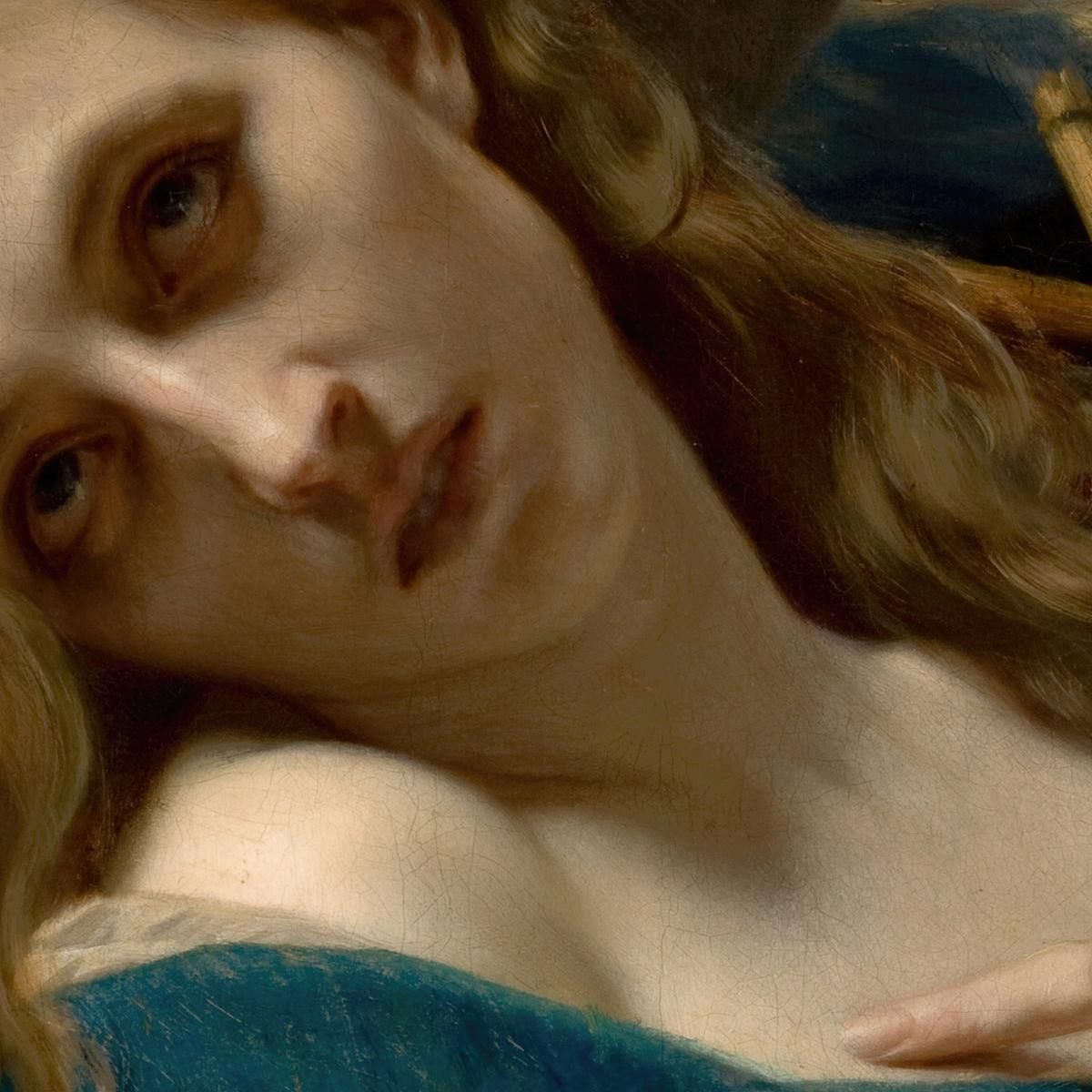 Mary Magdalene In The Cave Hugues Merle hmr15 canvas print