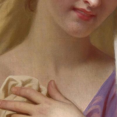 Young Girl In A Veil Hugues Merle hmr31 canvas print