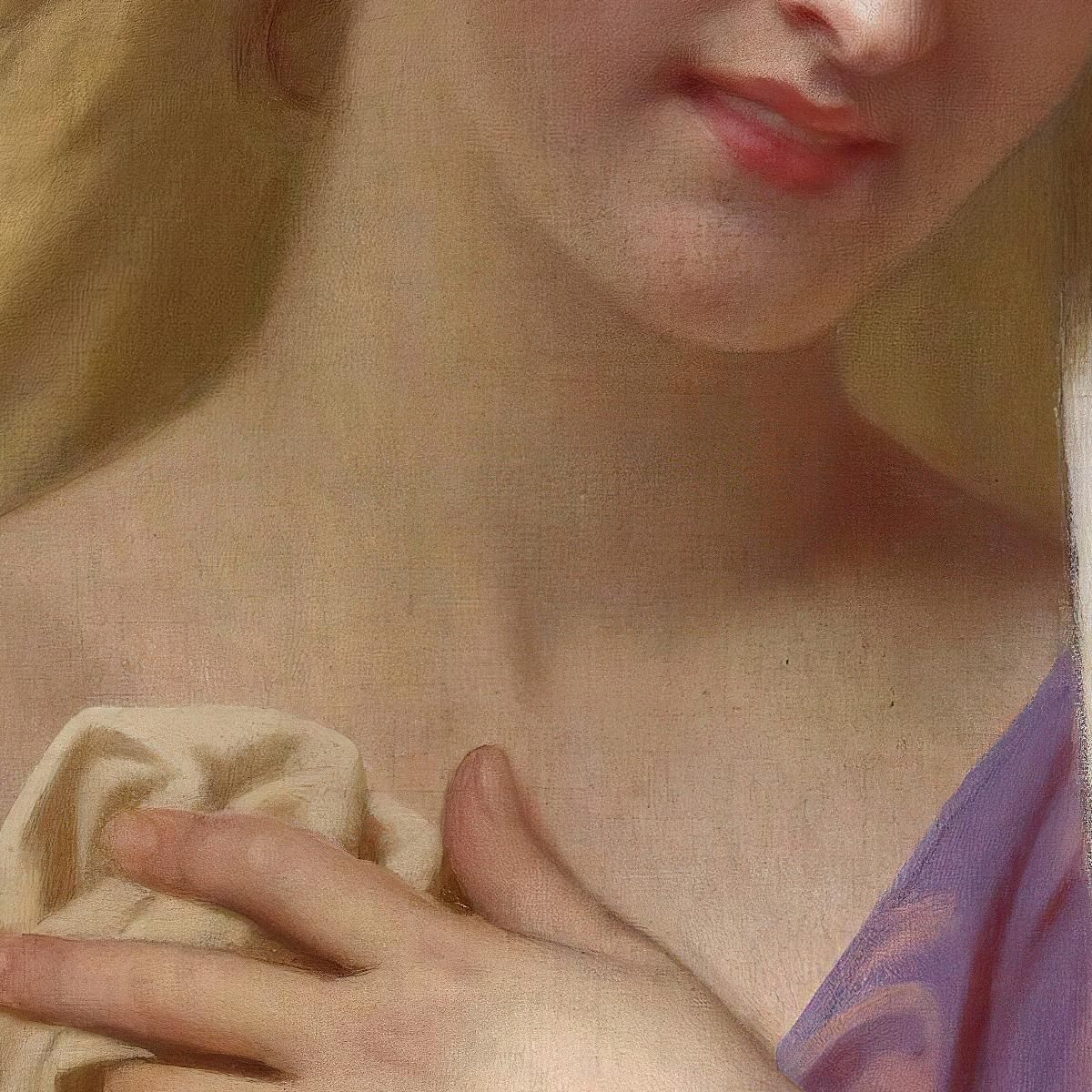 Young Girl In A Veil Hugues Merle hmr31 canvas print