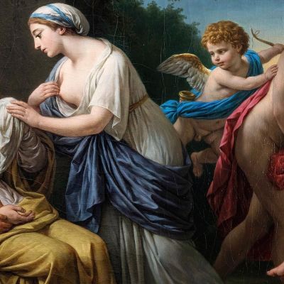 Friendship Consoling Old Age For The Loss Of Beauty And The Departure Of Pleasures Louis-Jean-François Lagrenée ljf14 canvas pr