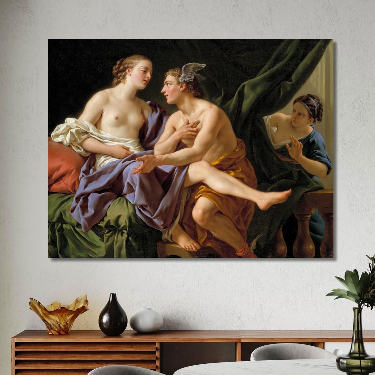 Mercury Herse And Aglaura Louis-Jean-François Lagrenée ljf17 canvas print 