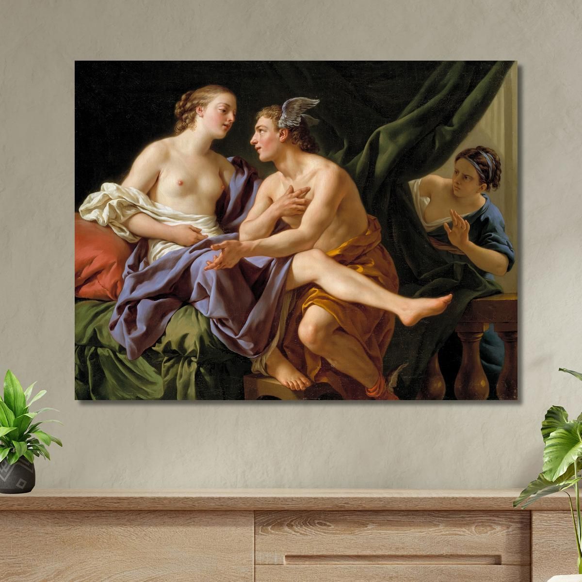 Mercury Herse And Aglaura Louis-Jean-François Lagrenée ljf17 canvas print 