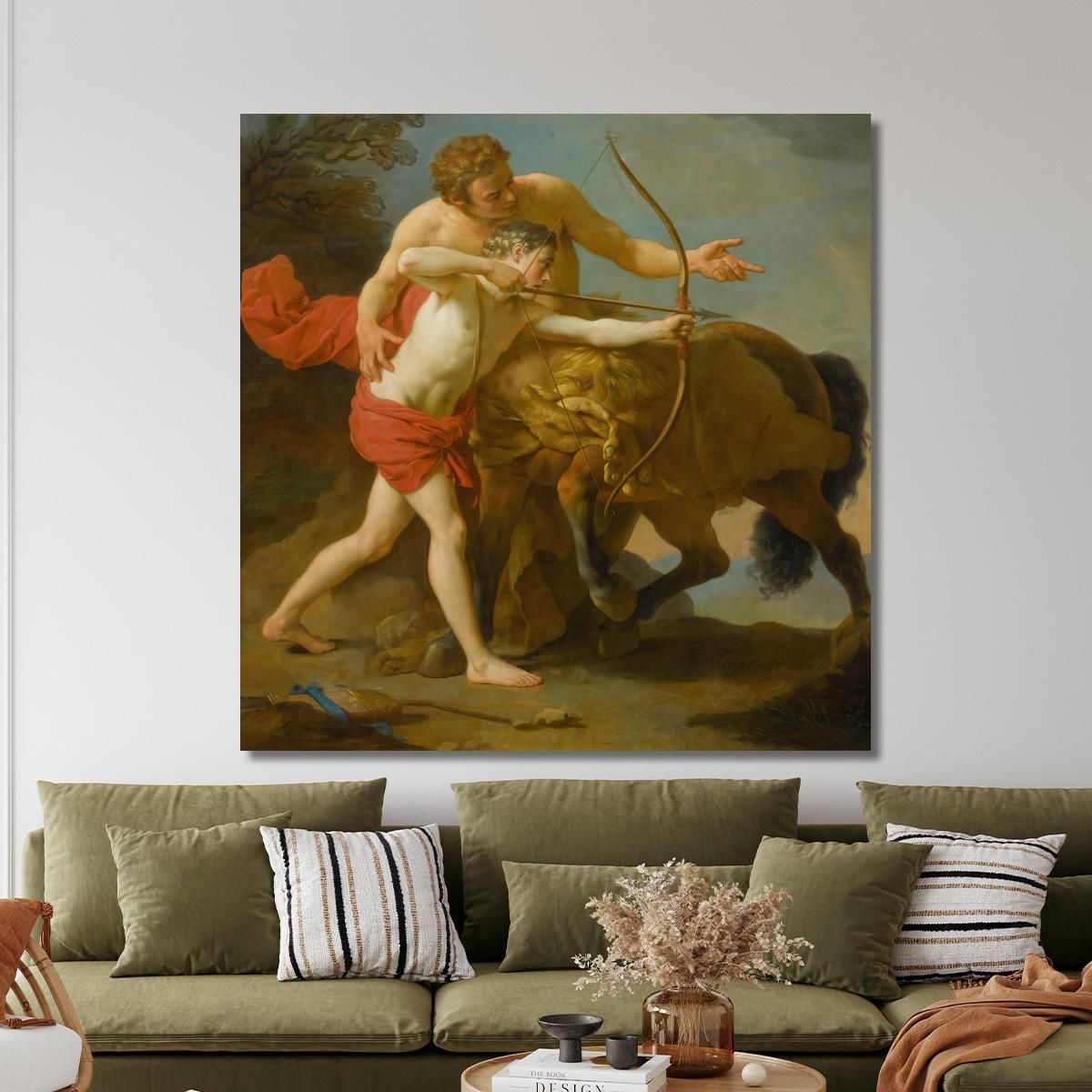 The Centaur Chiron Instructing Achilles Louis-Jean-François Lagrenée ljf23 canvas print 
