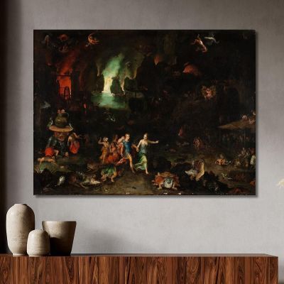 Aeneas And The Cumaean Sibyl In The Underworld Jan Brueghel The Elder jbe8 canvas print 