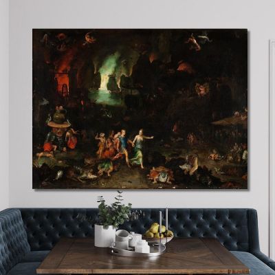 Aeneas And The Cumaean Sibyl In The Underworld Jan Brueghel The Elder jbe8 canvas print 