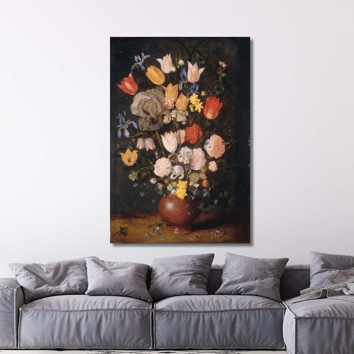 Bouquet Of Flowers In An Earthenware Vase Jan Brueghel The Elder jbe9 canvas print 