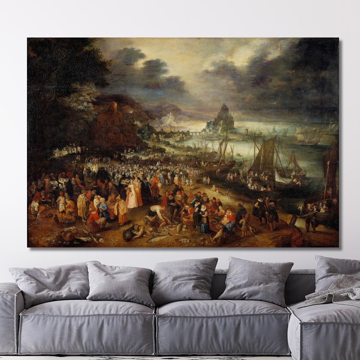 Christ Preaching From The Boat Jan Brueghel The Elder jbe10 canvas print 