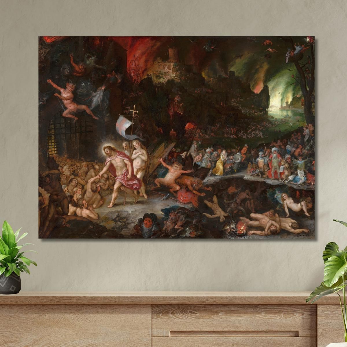 Christ'S Descent Into Limbo Jan Brueghel The Elder jbe11 canvas print 