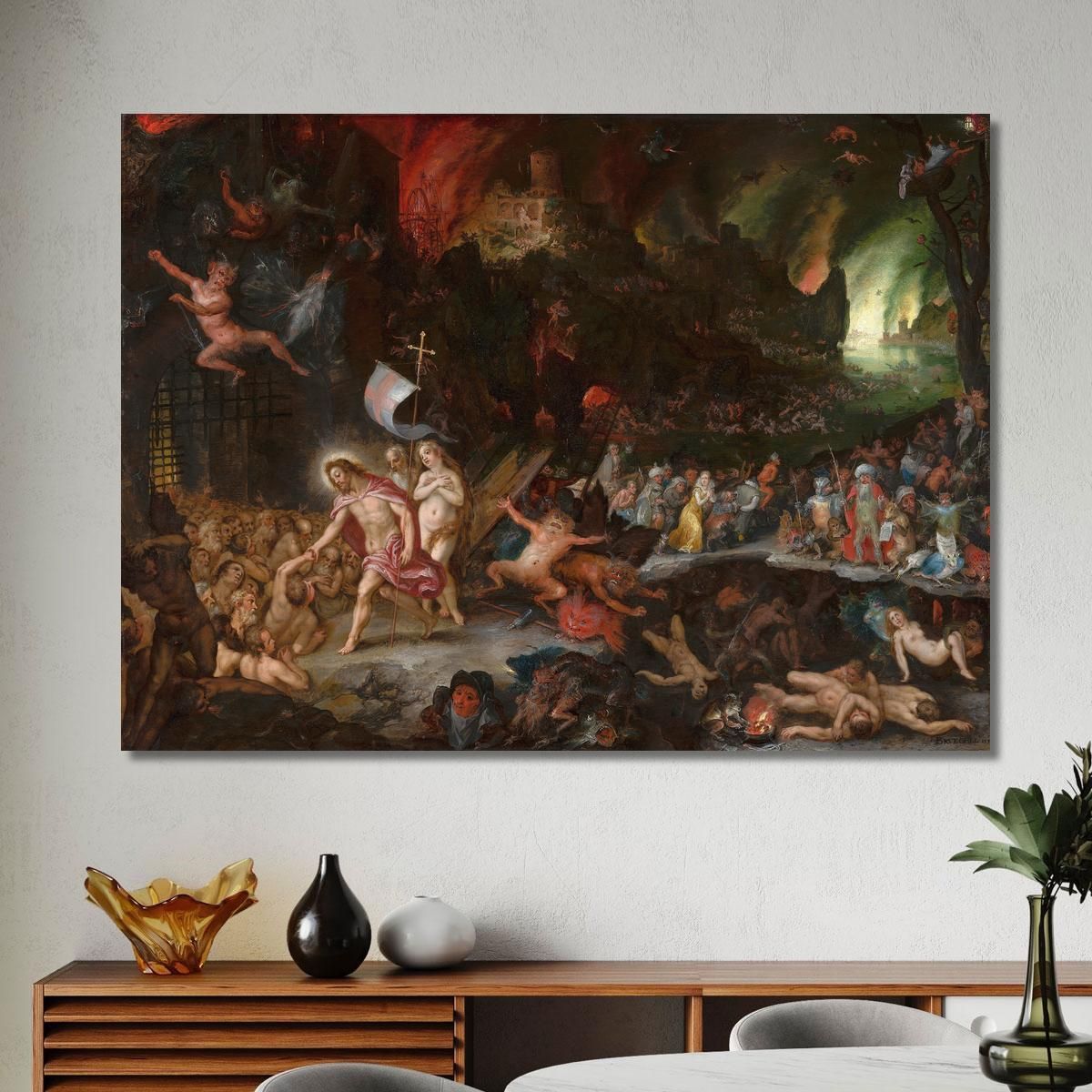 Christ'S Descent Into Limbo Jan Brueghel The Elder jbe11 canvas print 