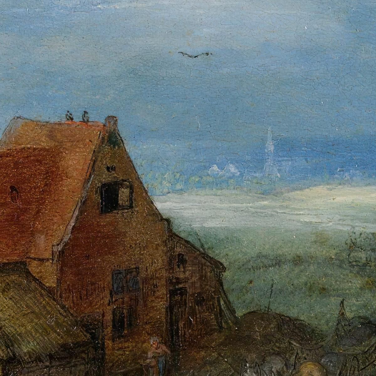 Landscape With A Windmill Various Figures Horses And Animals Near A Farmstead Jan Brueghel The Elder jbe18 canvas print