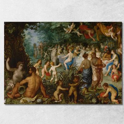 Landscape With Wedding Of Peleus And Thetis Jan Brueghel The Elder jbe24 canvas print 