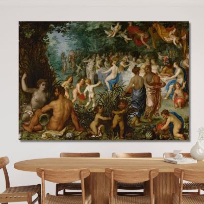 Landscape With Wedding Of Peleus And Thetis Jan Brueghel The Elder jbe24 canvas print 