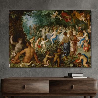 Landscape With Wedding Of Peleus And Thetis Jan Brueghel The Elder jbe24 canvas print 