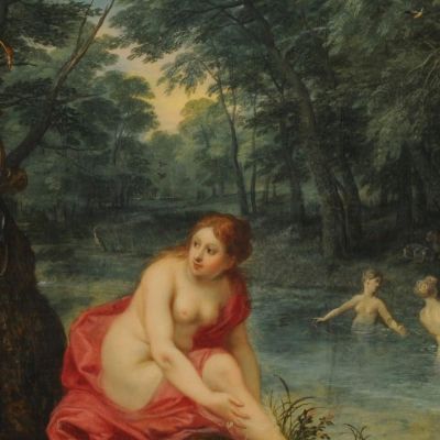 Nymphs Bathing Jan Brueghel The Elder jbe29 canvas print