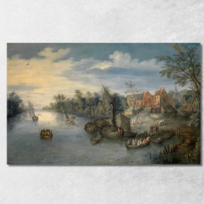 River Landscape 2 Jan Brueghel The Elder jbe32 canvas print 