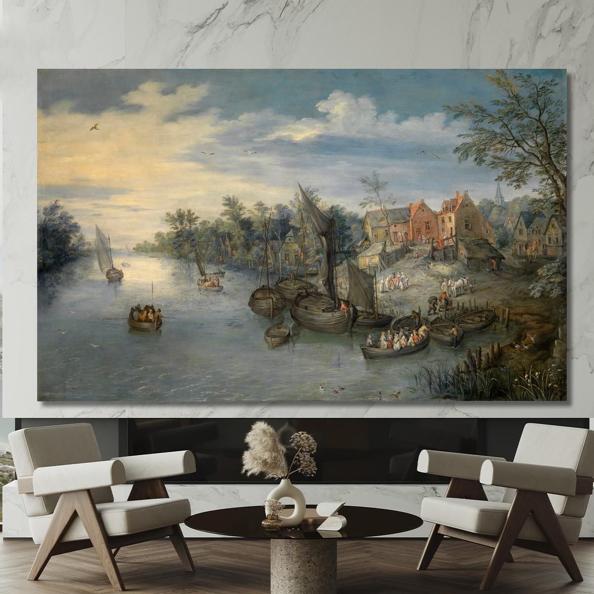 River Landscape 2 Jan Brueghel The Elder jbe32 canvas print 