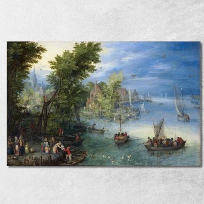 River Landscape 3 Jan Brueghel The Elder jbe33 canvas print 