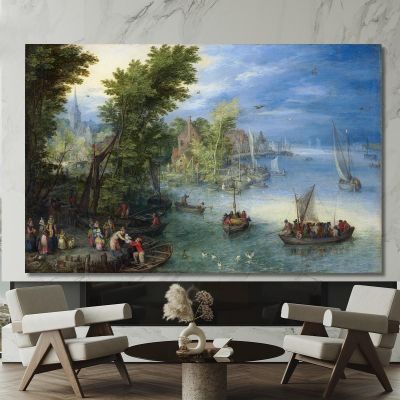 River Landscape 3 Jan Brueghel The Elder jbe33 canvas print 